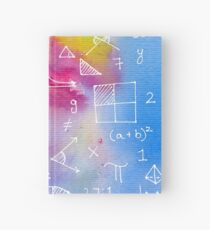 Math formulae (watercolor background) Hardcover Journal