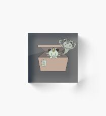 SCHRÖDINGER'S CAT IS...MEOWTH Acrylic Block