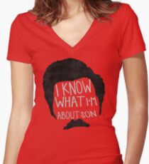 I know what im about son Women's Fitted V-Neck T-Shirt