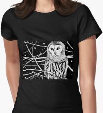 Snowy Night Women's Fitted T-Shirt