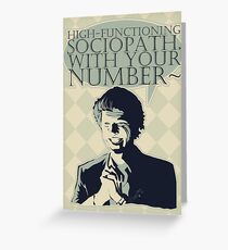 High-Functioning Sociopath. Greeting Card