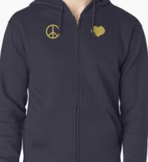 Frieden und Liebe - Josuke Hoodie mit Reißverschluss