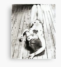 girl... posing ... pencil Canvas Print