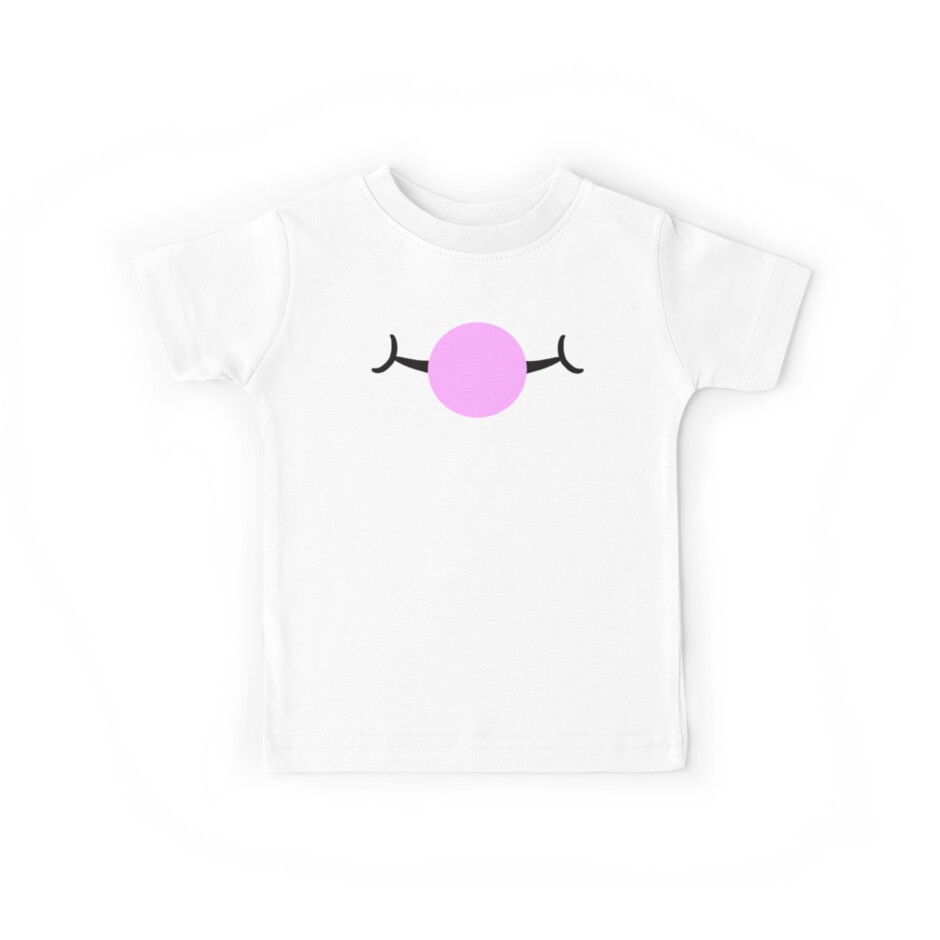 Roblox Bubble Trouble Bubblegum Face Roblox Kids T Shirt By Ludivinedupont Redbubble - roblox noob kids t shirt by nice tees redbubble