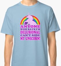 Funny Delusional Unicorn (Vintage Distressed Design) Classic T-Shirt