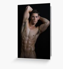 Perfect abs and torso Greeting Card