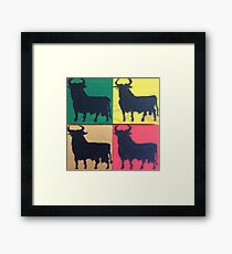Four square Bulls Framed Print