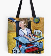 Girl In Cast Tote Bag