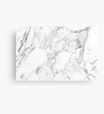 White Marble Print Canvas Print
