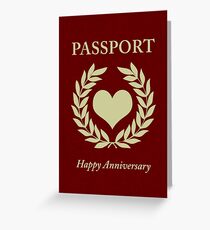 happy anniversary passport Greeting Card