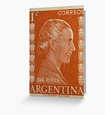 1952 Eva Peron Stamp Greeting Card
