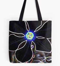 Glowing Poet's Daffodil in Neon Tote Bag