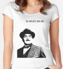 Hercule Poirot Tailliertes Rundhals-Shirt
