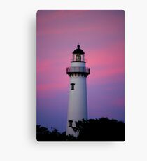 Lighthouse and Sunset Canvas Print