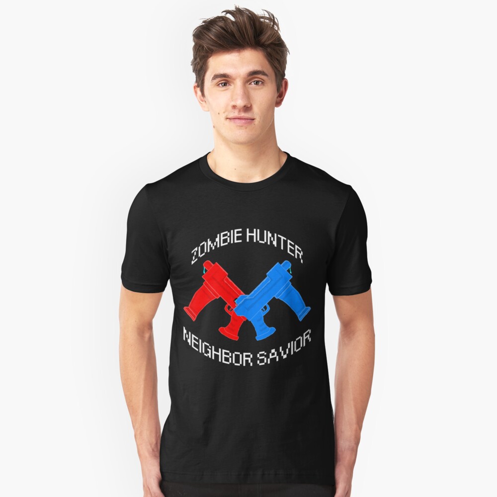 Zombie Hunter - Neighbor Savior Slim Fit T-Shirt