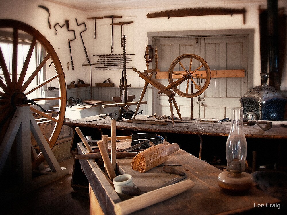 "The Wood Workers Shop" by Lee Craig | Redbubble