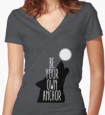 Be Your Own Anchor Women's Fitted V-Neck T-Shirt