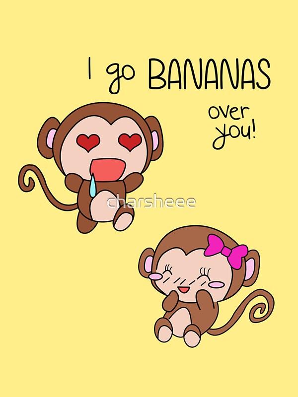 Valentines Day I Go Bananas Over You Monkeys Stickers By valentines-day-i-go-bananas-over-you-monkeys-stickers-by