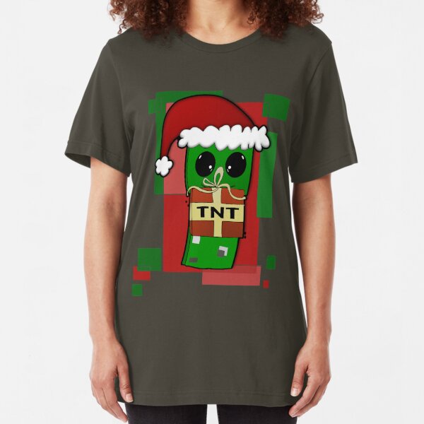 Camisetas Minecraft Navidad Redbubble - bolsa con un noob armado roblox