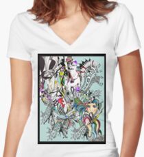 art of lust Women's Fitted V-Neck T-Shirt