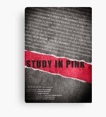 A Study in Pink fan poster Canvas Print