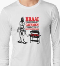 BRAAI SOUTH AFRICAN CAVE MAN Long Sleeve T-Shirt