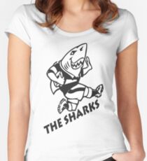 NATAL SHARKS FOR DARK SHIRTS SOUTH AFRICA RUGBY SUPER RUGBY Women's Fitted Scoop T-Shirt