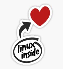 Linux inside my hearth Sticker