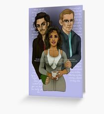 The Vampire, The Ghost and The Werewolf Greeting Card