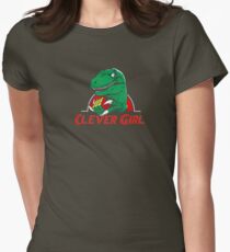 clever girl, jurassic Women's Fitted T-Shirt