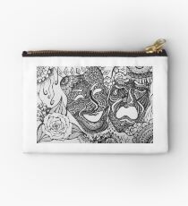 comedy and tragedy Zipper Pouch