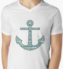 Tribal Anchor Men's V-Neck T-Shirt