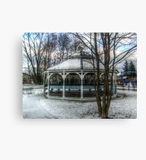 Snow Gazebo Canvas Print