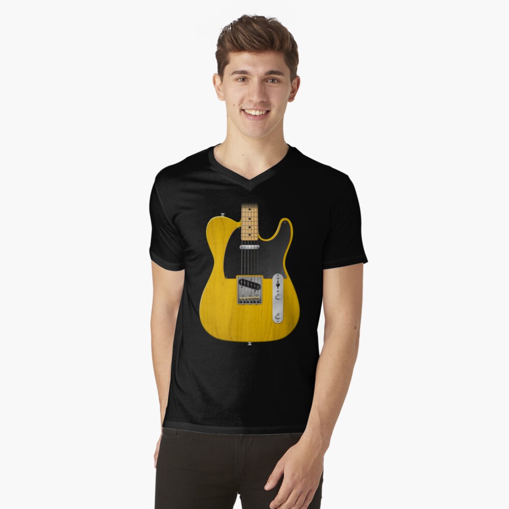 Electric Guitar V-Neck T-Shirt