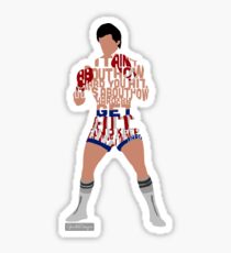 Rocky Balboa From Rocky Typography Quote Design Sticker