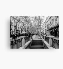 Streets of Barcelona - La rambla Canvas Print