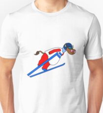 Ski Jump Cow Unisex T-Shirt