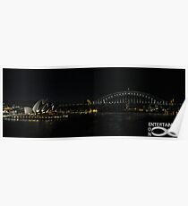 Sydney Icons at night. Poster
