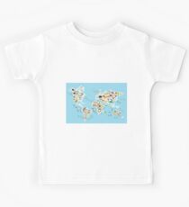 animal world map Kids Tee