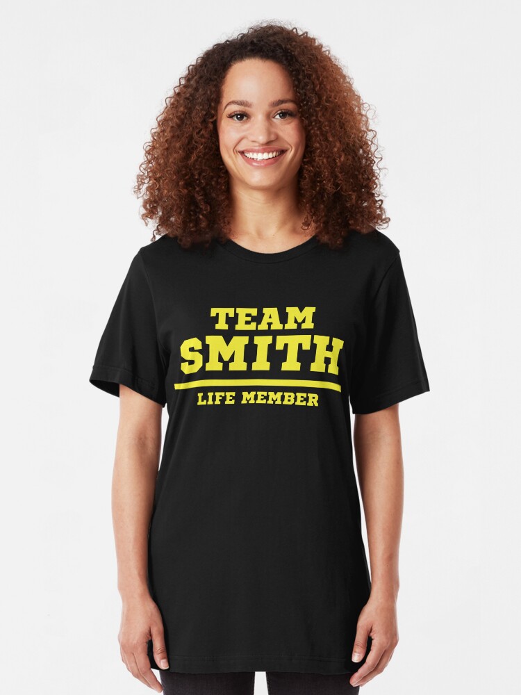 Alternate view of Team Smith - Life Member Slim Fit T-Shirt