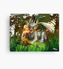Game of Thrones + How to Train Your Dragon Dany + Toothless Canvas Print