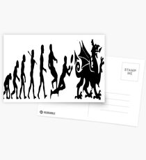 Welsh evolution Postcards