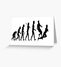 Rugby evolution Greeting Card
