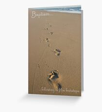 Footprints Baptism Card Greeting Card