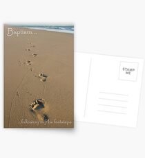 Footprints Baptism Card Postcards