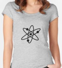 The Big Bang Theory Atom Logo 2 (in black) Women's Fitted Scoop T-Shirt