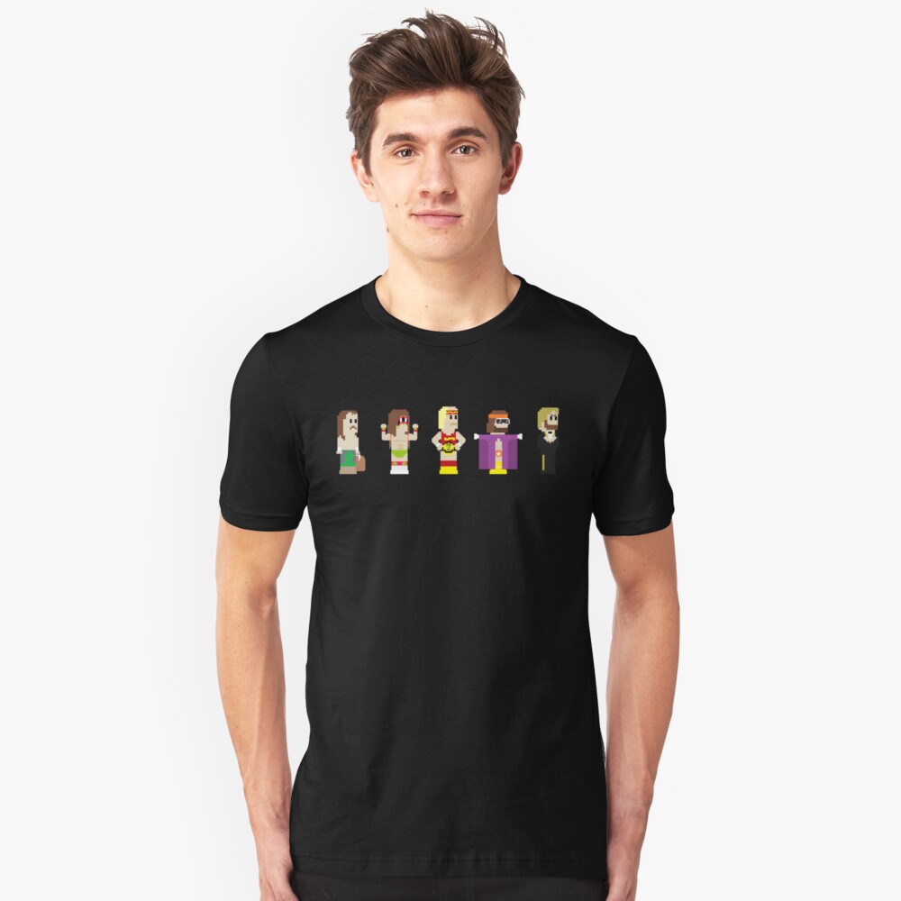 8-Bit Pro Wrestling Slim Fit T-Shirt