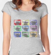 80's Tape Cassette Tee Women's Fitted Scoop T-Shirt