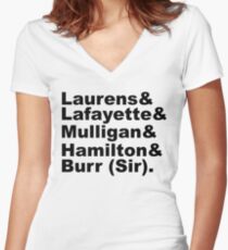 Hamilton Revolutionaries (black) Women's Fitted V-Neck T-Shirt