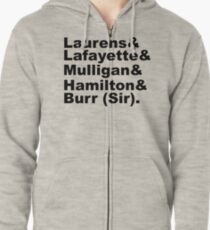 Hamilton Revolutionaries (black) Zipped Hoodie